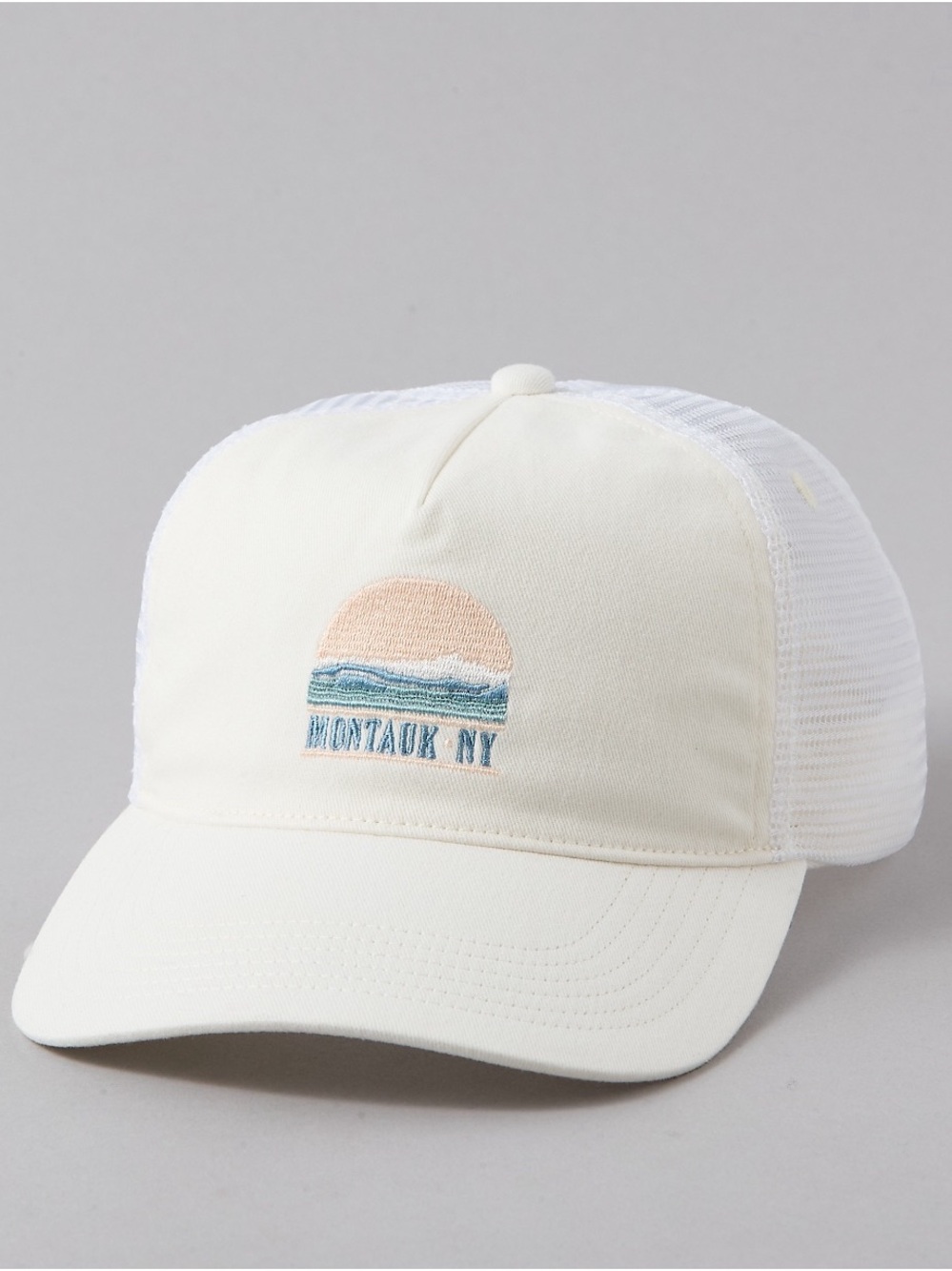 AE Cream Trucker Hat with Pastel Sunset Embroidery